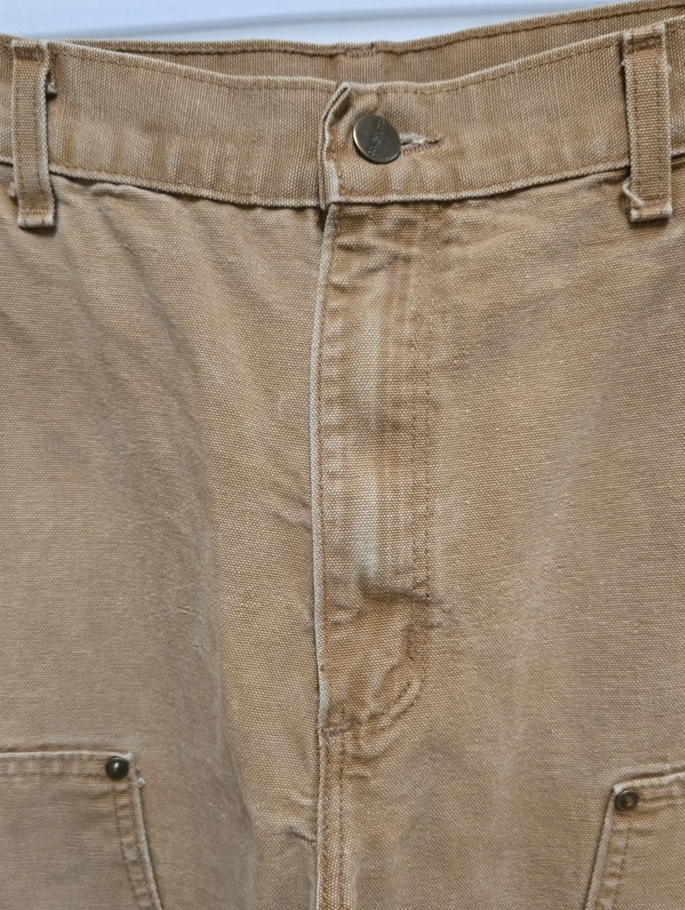 Carhartt B136 Brown Double Knee Duck Work Pants 36x32 Carpenter Dungaree
